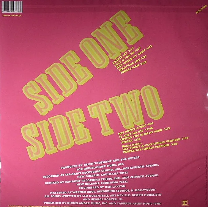 Back cover — The METERS — Rejuvenation