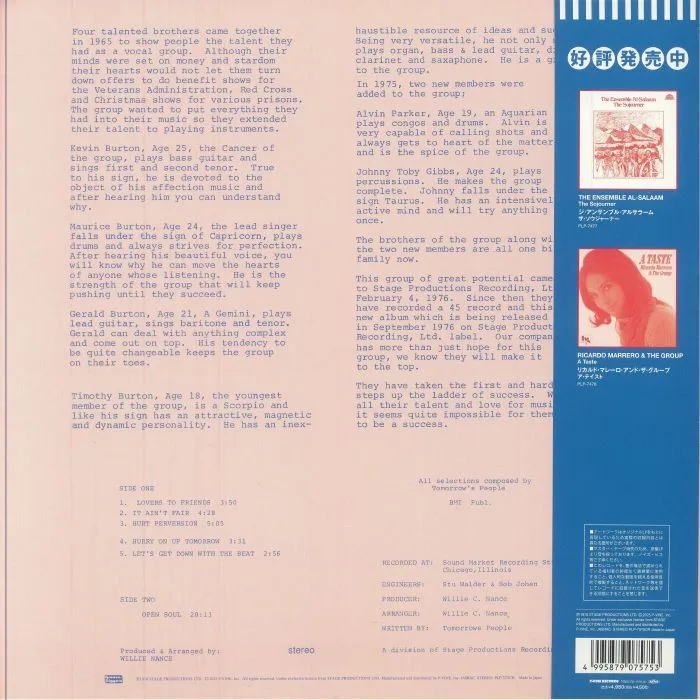 Back cover — TOMORROW'S PEOPLE — Open Soul (reissue)
