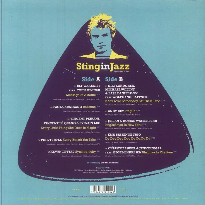 Обратная сторона обложки — VARIOUS — Sting In Jazz: A Jazz Tribute To Sting