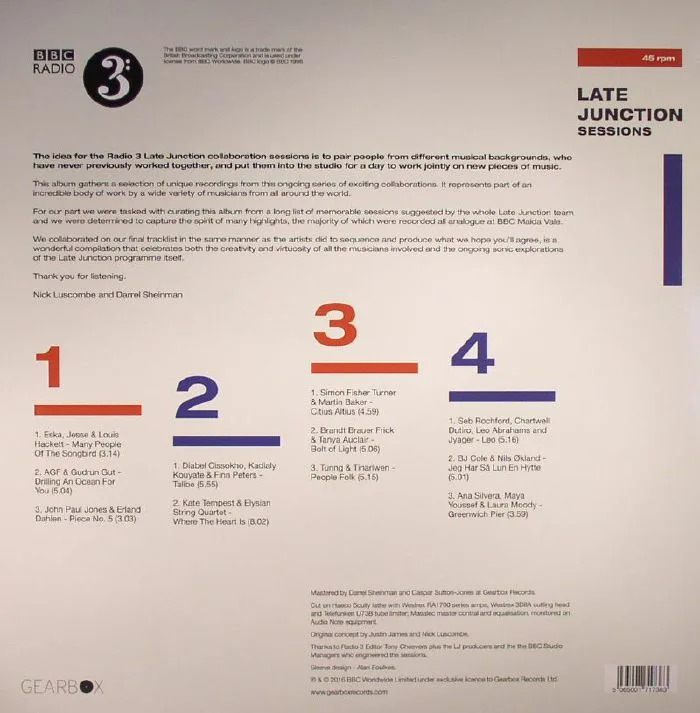 Обратная сторона обложки — VARIOUS — BBC Late Junction Sessions: Unpopular Music