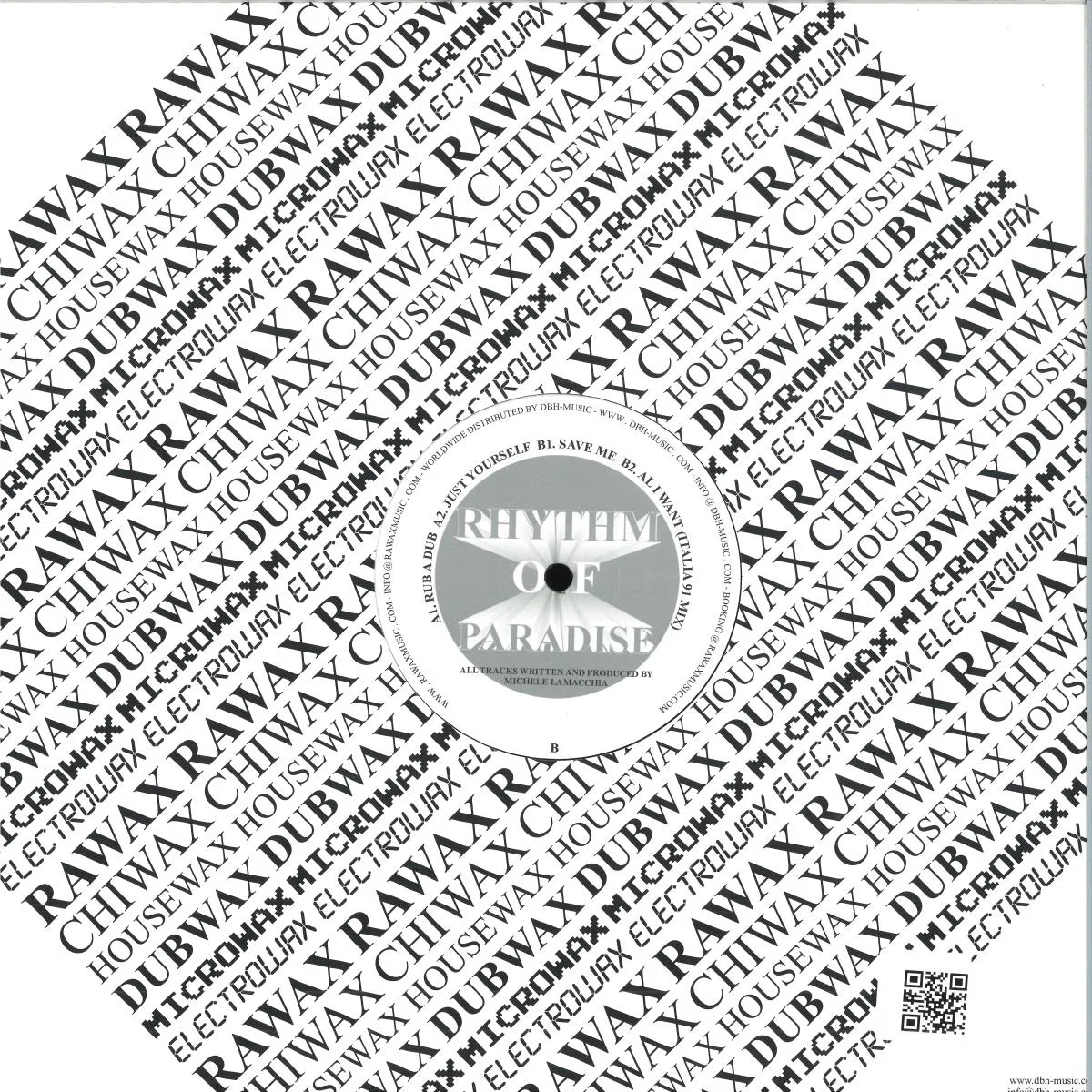 Обратная сторона обложки — RHYHM OF PARADISE — RUB A DUB EP