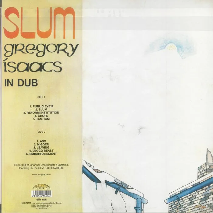 Back cover — Gregory ISAACS — Slum In Dub (reissue)