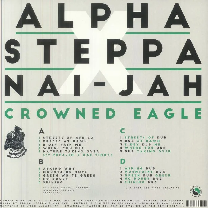Обратная сторона обложки — ALPHA STEPPA / NAI JAH — Crowned Eagle