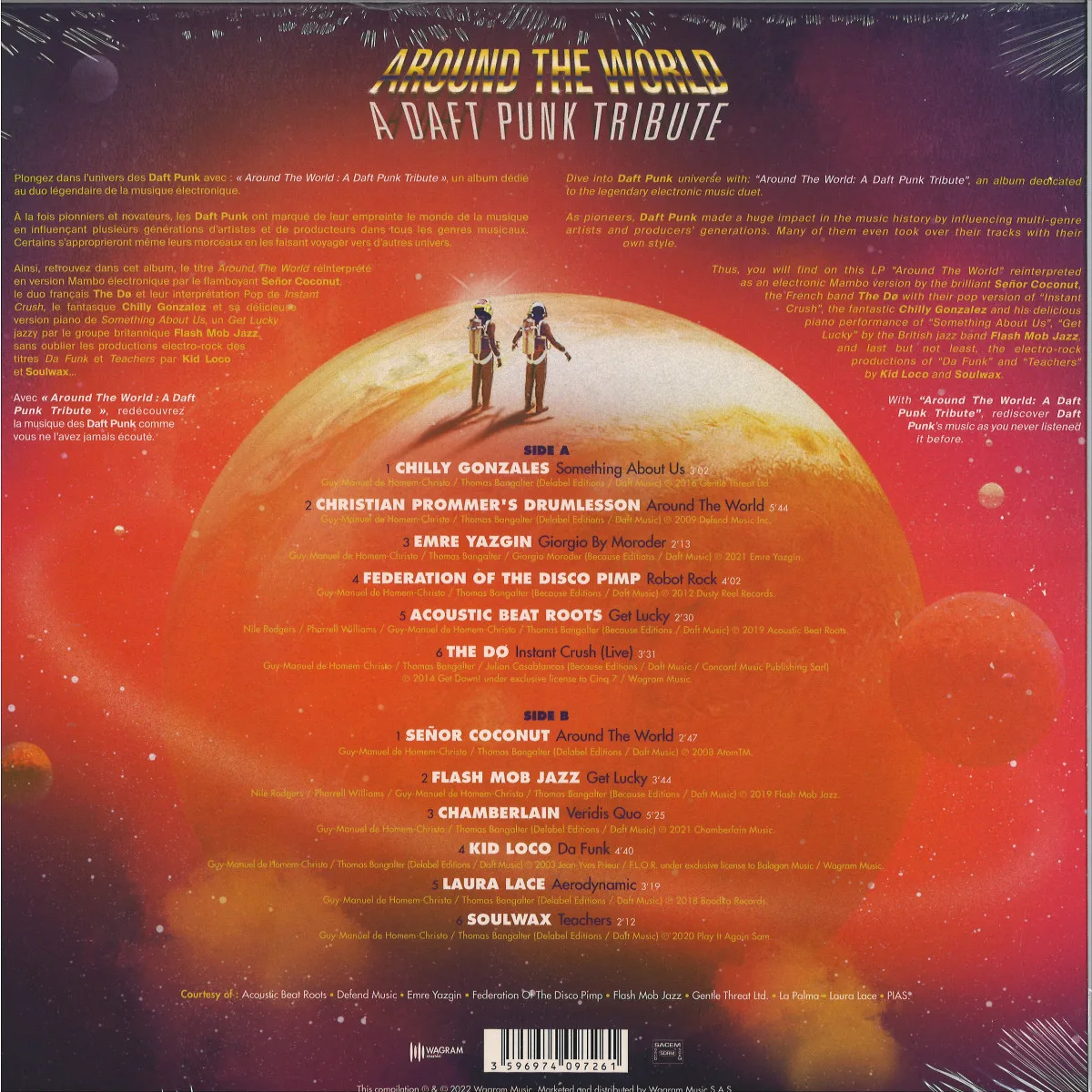 Back cover — Various — Around The World – A Daft Punk Tribute LP