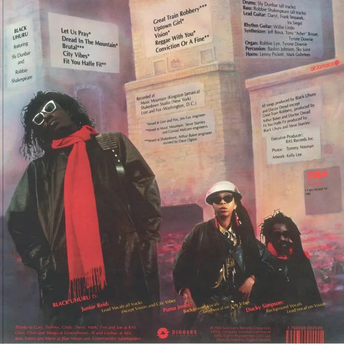 Back cover — BLACK UHURU — Brutal (remastered)
