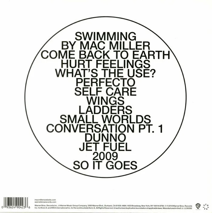 Обратная сторона обложки — Mac MILLER — Swimming