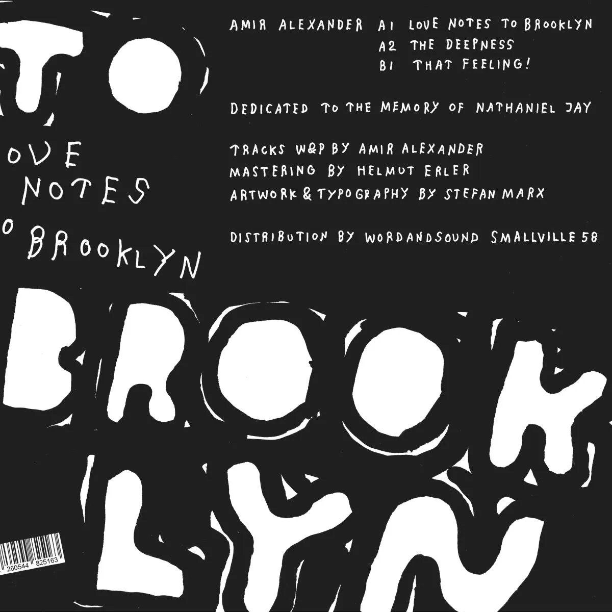 Обратная сторона обложки — Amir Alexander — Love Notes To Brooklyn