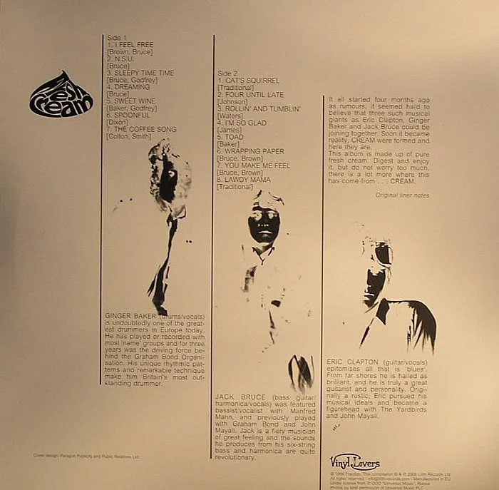 Back cover — CREAM — Fresh Cream