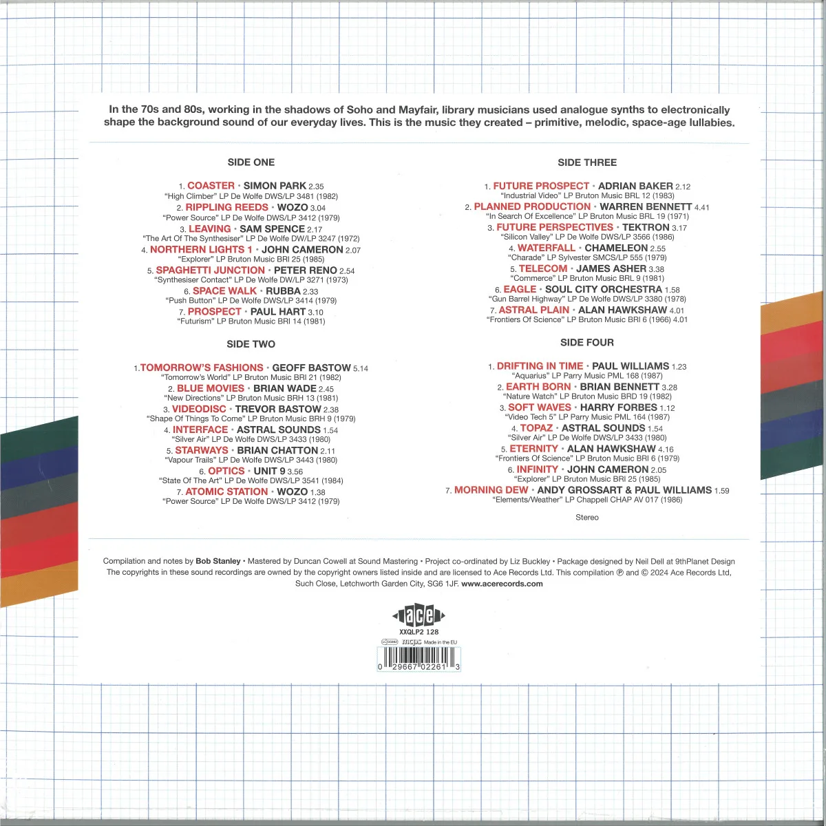 Back cover — Tomorrow’s Fashions — Library Electronica 1972-1987 LP 2x12"