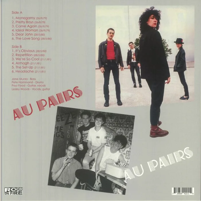 Обратная сторона обложки — AU PAIRS — The Peel Sessions 1979-81: Radio Broadcast