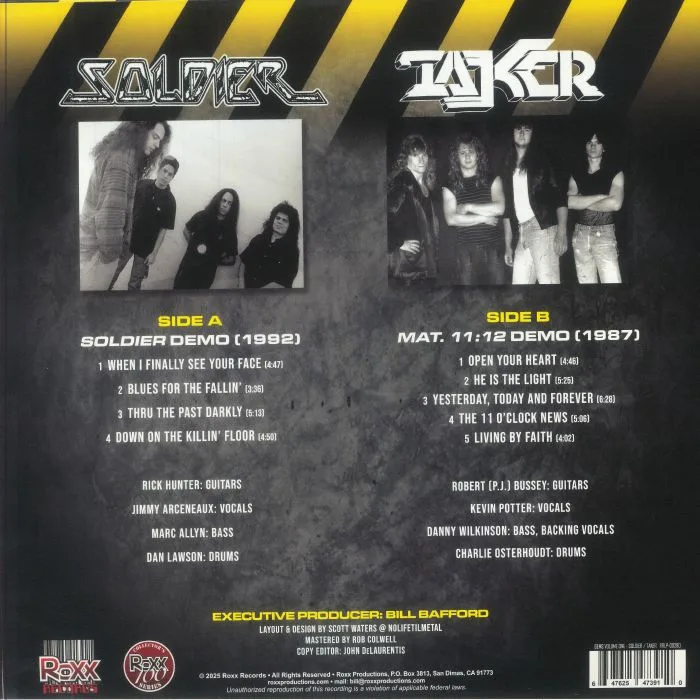 Back cover — SOLDIER / TAKER — Gems Volume One