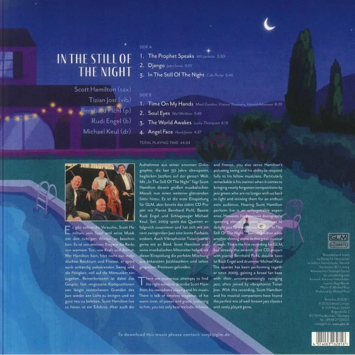 Обратная сторона обложки — Scott HAMILTON — In The Still Of The Night