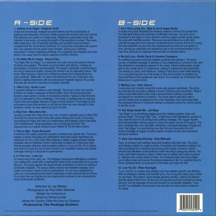 Back cover — Jay BLADES / VARIOUS — Selects Peckings
