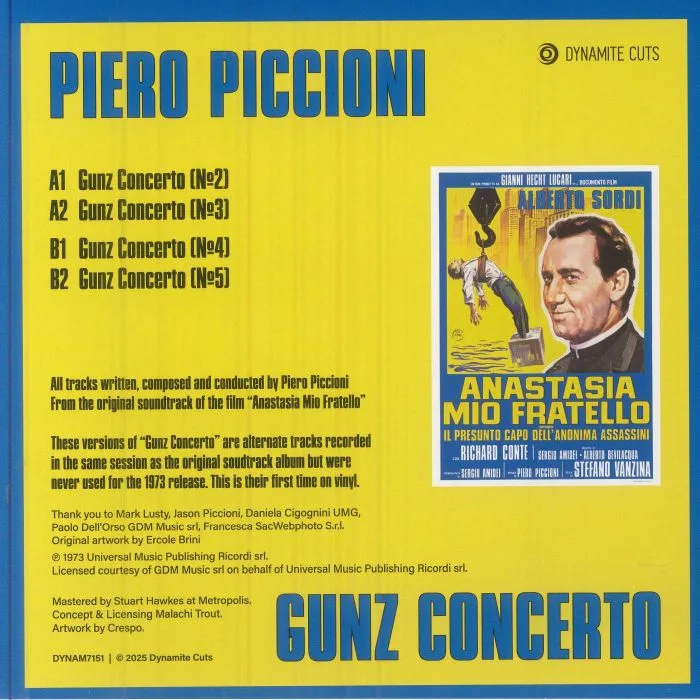 Обратная сторона обложки — Piero PICCINOI — Gunz Concerto