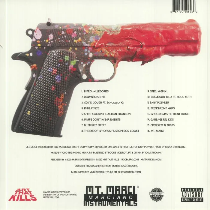 Back cover — Roc MARCIANO — Mt Marci Instrumentals