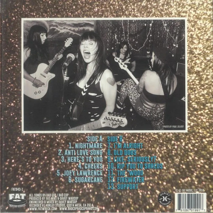 Обратная сторона обложки — BAD COP BAD COP — Not Sorry (reissue)