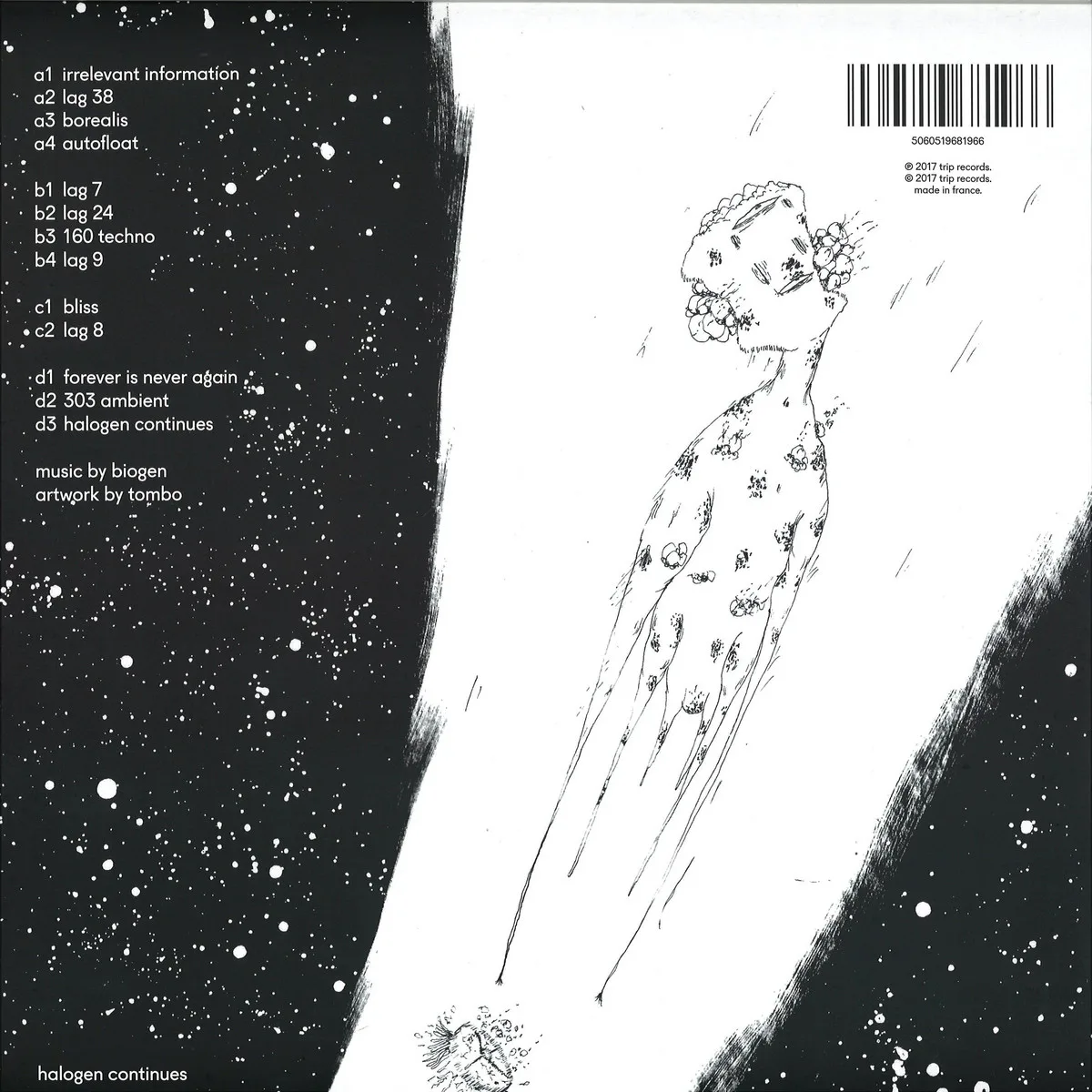 Back cover — Biogen — Halogen Continues 2x12"