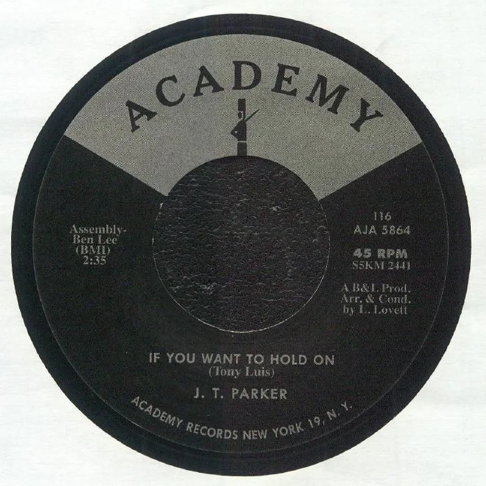 Лицевая сторона обложки — JT PARKER — If You Want To Hold On (reissue)