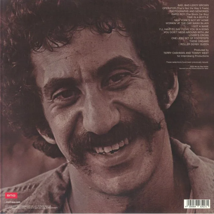 Обратная сторона обложки — Jim CROCE — Photographs & Memories: His Greatest Hits