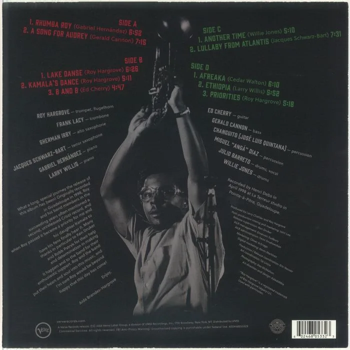 Обратная сторона обложки — ROY HARGROVE'S CRISOL — Grande Terre