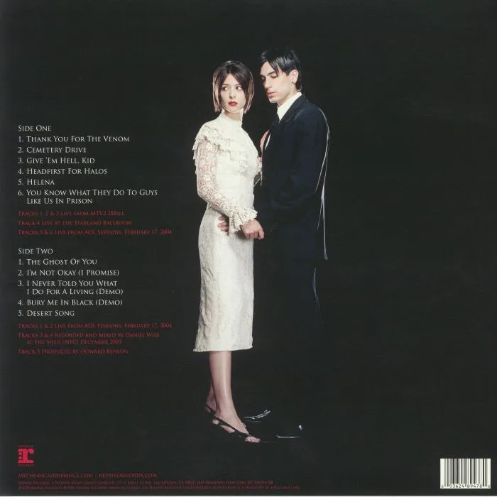Back cover — MY CHEMICAL ROMANCE — Life On The Murder Scene