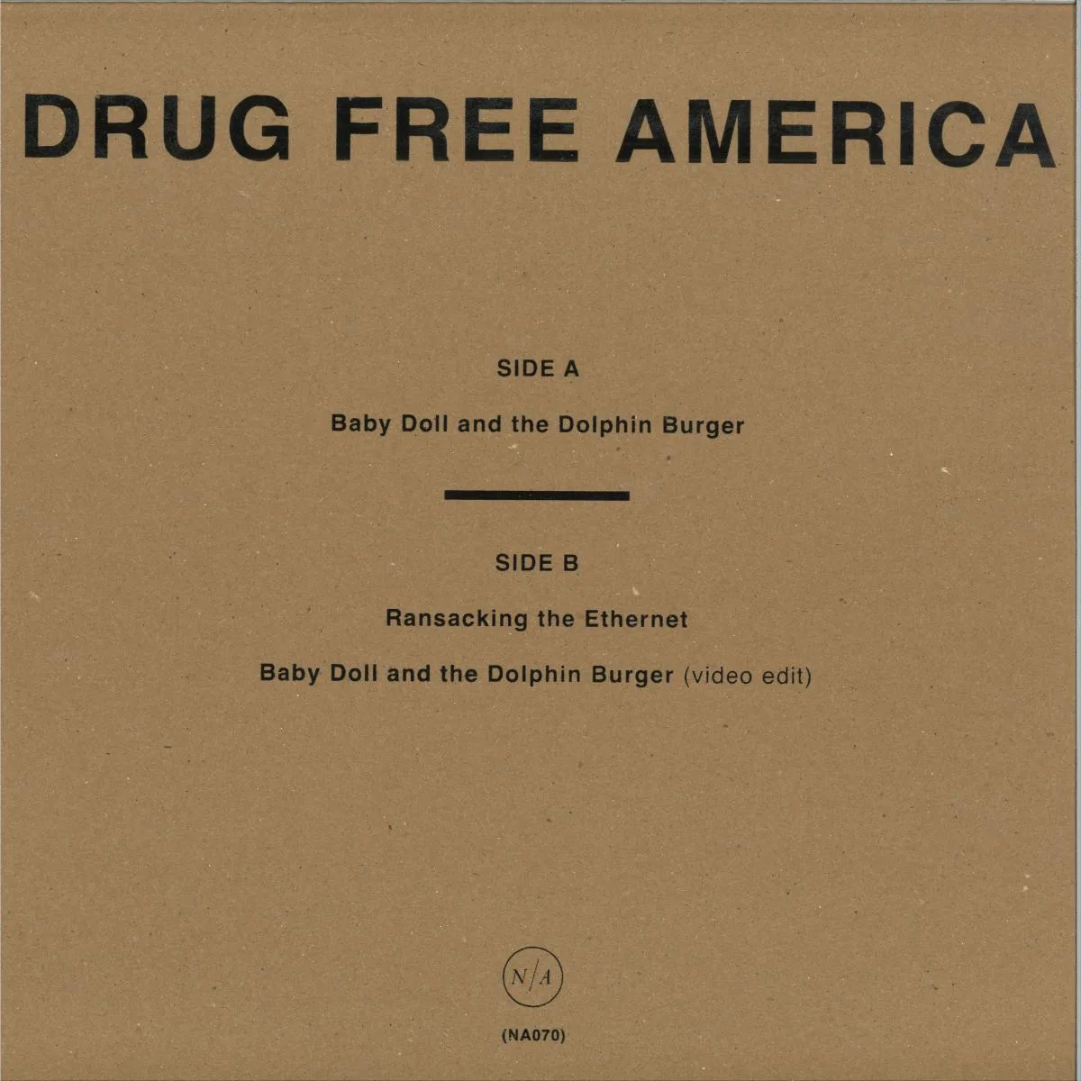 Back cover — Drug Free America — Baby Doll and the Dolphin Burger