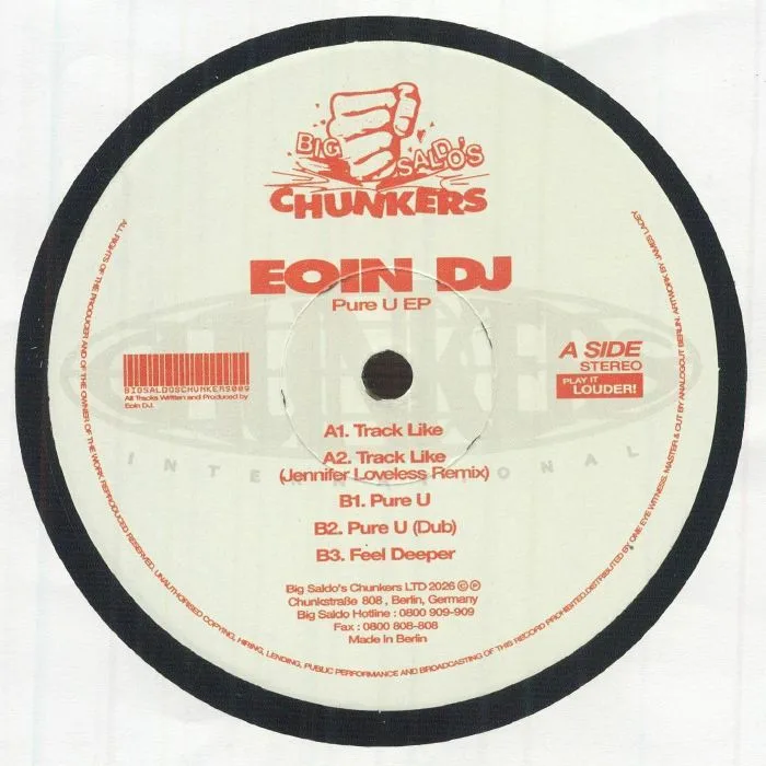 Front cover — EOIN DJ — Pure U EP