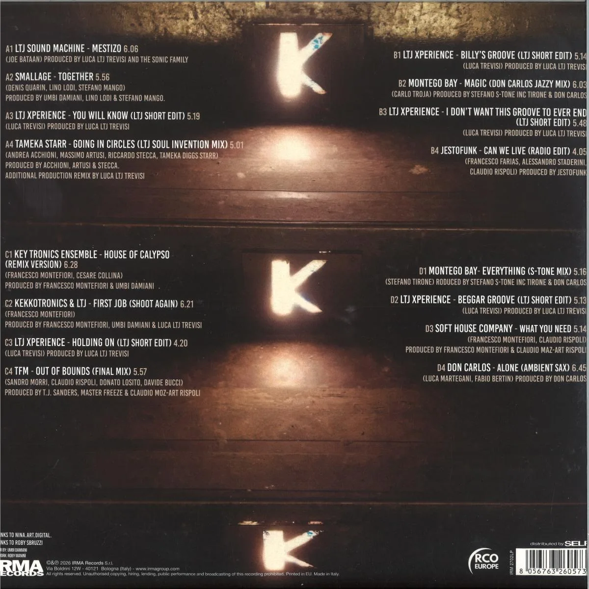 Обратная сторона обложки — Various — KINKI: The Secrets of the dancefloor Original Soundtrack LP 2x12"