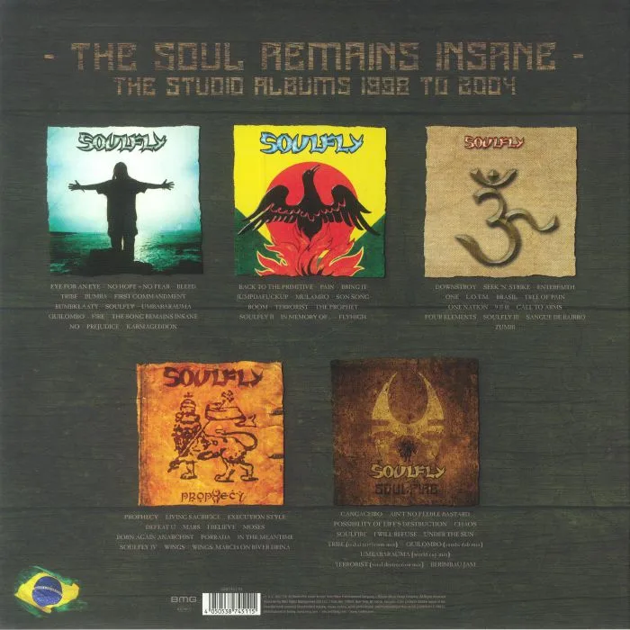 Обратная сторона обложки — SOULFLY — The Soul Remains Insane: The Studio Albums 1998 To 2004