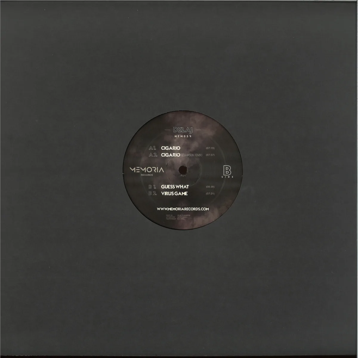 Back cover — Delaj — Cigario EP