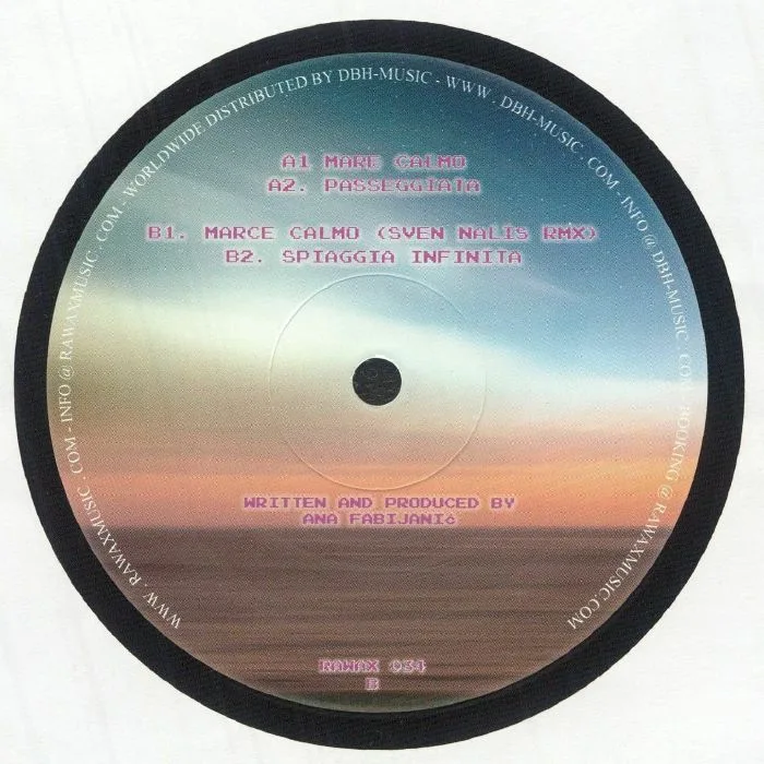 Back cover — Ana ANTONOVA — Mare Calmo EP