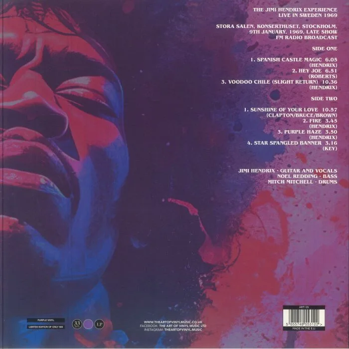 Обратная сторона обложки — Jimi HENDRIX — The Jimi Hendrix Experience: Live In Sweden 1969
