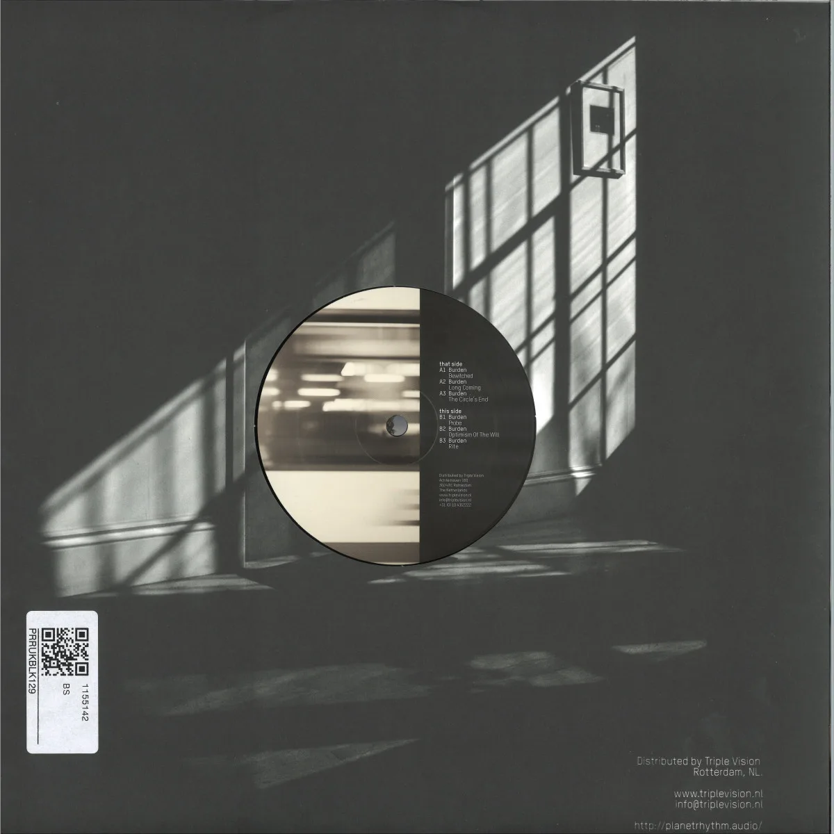 Back cover — Burden — The Circle's End LP