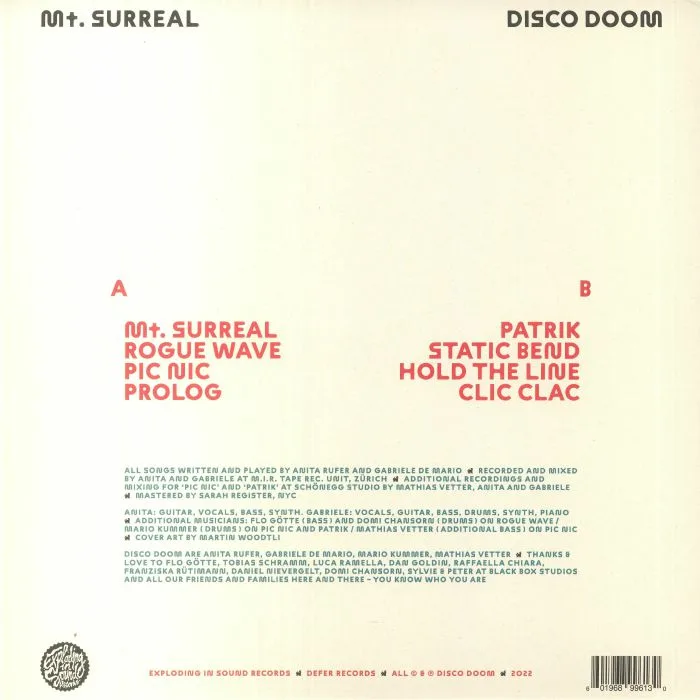 Обратная сторона обложки — DISCO DOOM — Mt Surreal