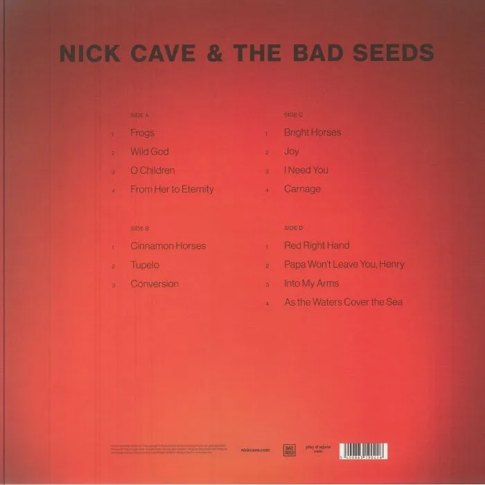 Обратная сторона обложки — Nick CAVE & THE BAD SEEDS — Live God