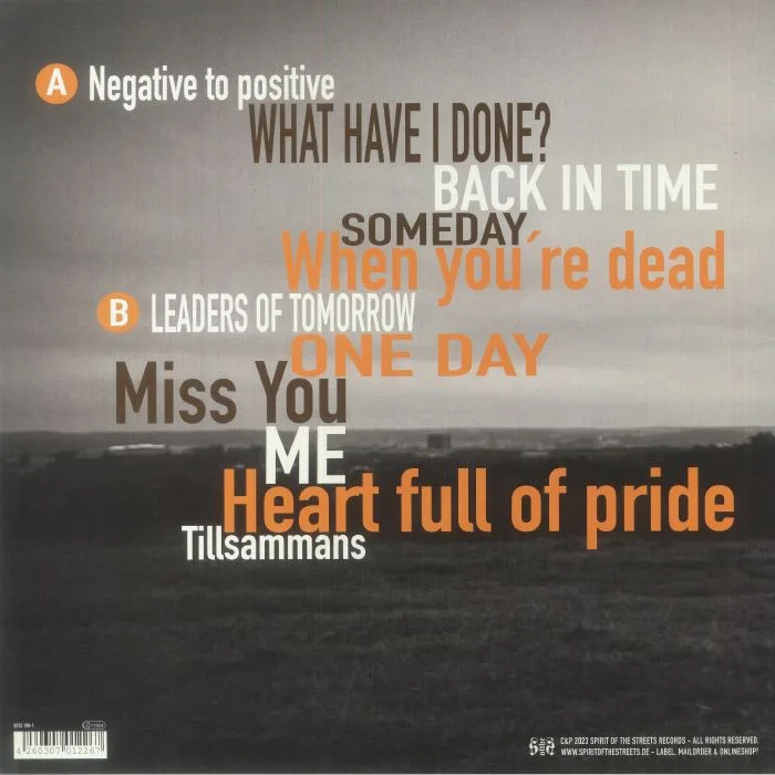 Back cover — Ronnie HILMERSSON — Just Another Way To Be Me