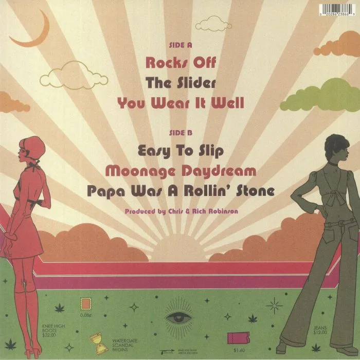 Back cover — The BLACK CROWES — 1972
