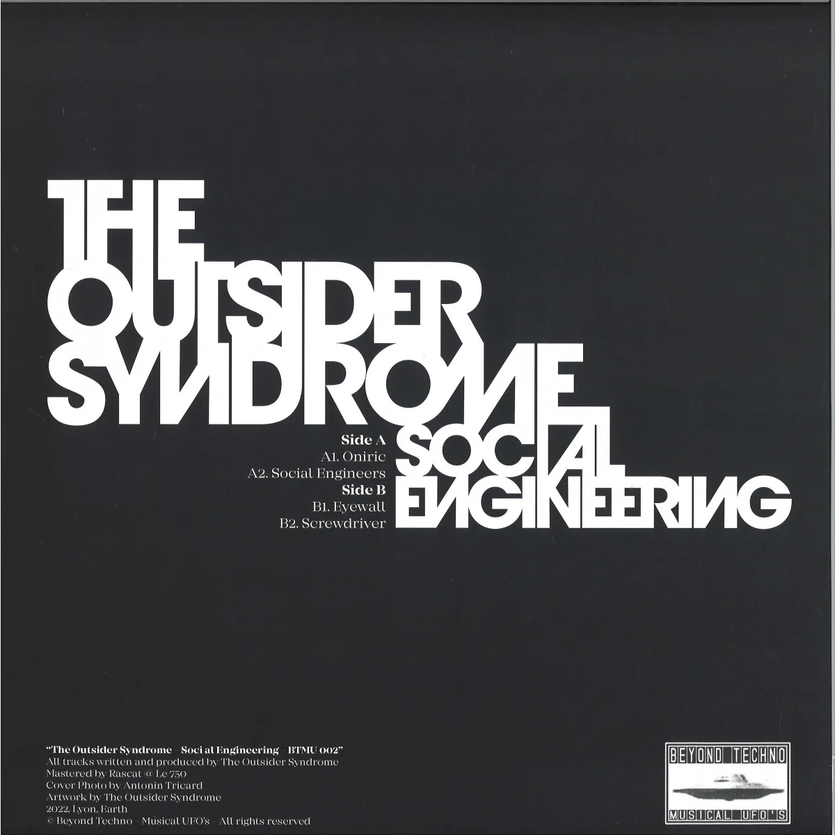 Back cover — The Outsider Syndrome — SOCIAL ENGINEERING EP