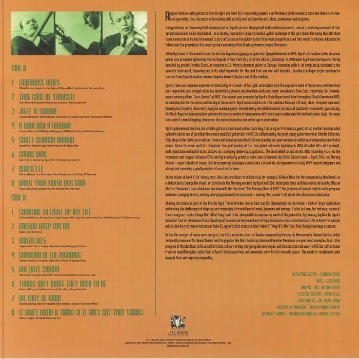 Обратная сторона обложки — Charlie BYRD — Jazz N Samba (Record Store Day RSD 2025)