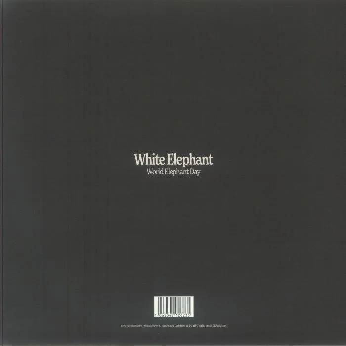 Обратная сторона обложки — WHITE ELEPHANT — World Elephant Day