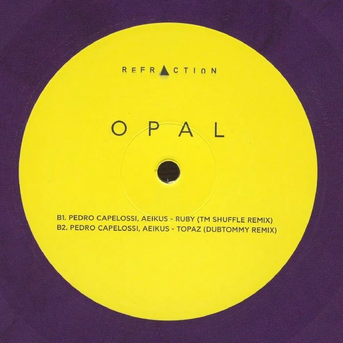 Back cover — Pedro CAPELOSSI / AEIKUS / FEDERSEN / TM SHUFFLE / DUBTOMMY — Opal