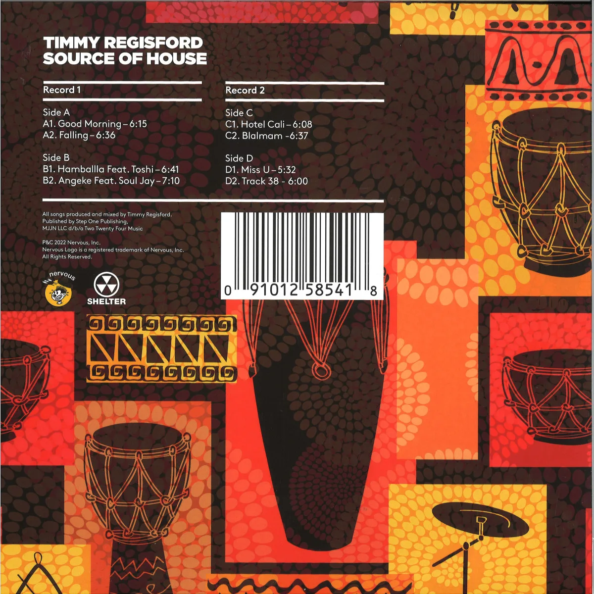 Обратная сторона обложки — Timmy Regisford — Source Of House LP 2x12"