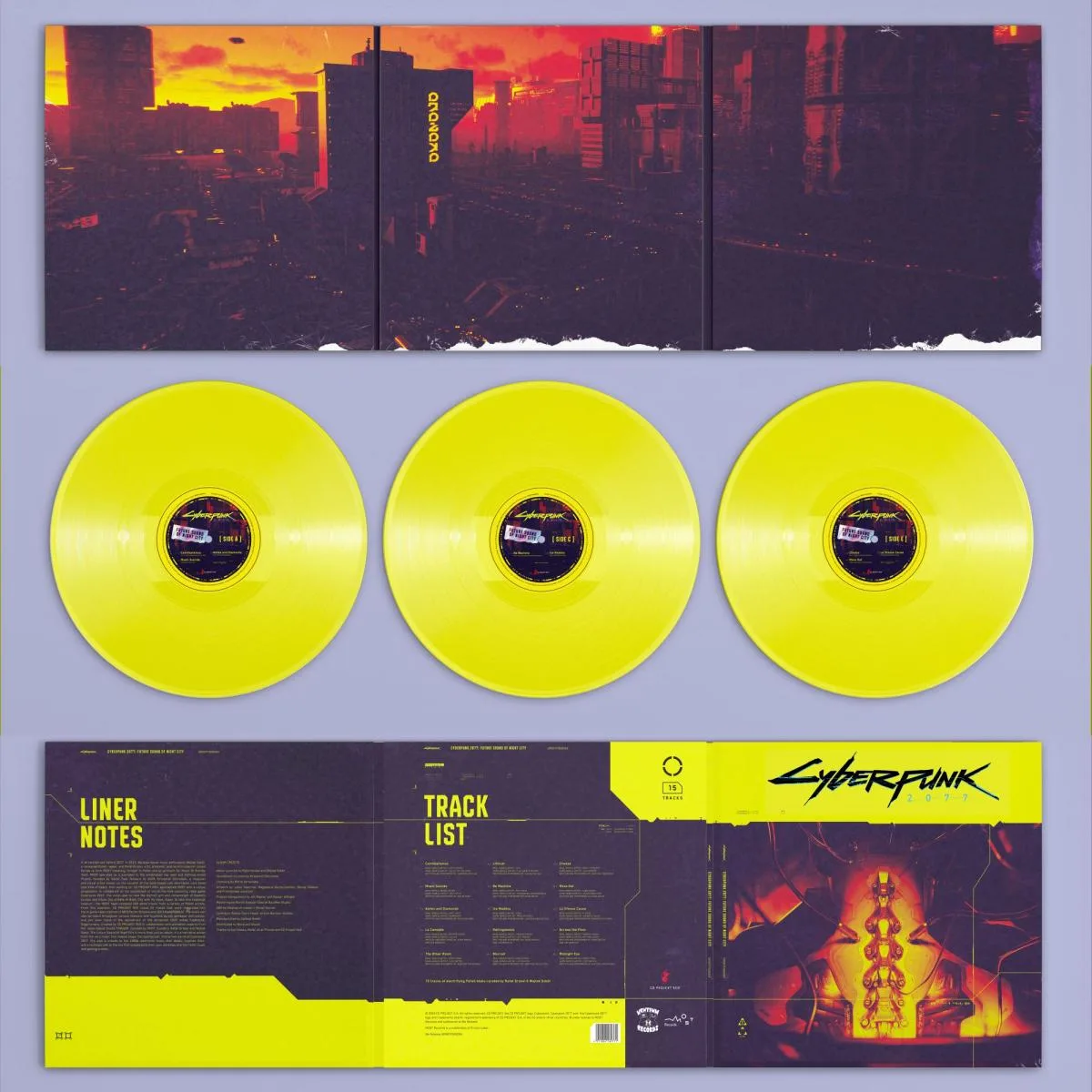 Back cover — Various — Cyberpunk 2077 Future Sound of Night City LP 3x12"