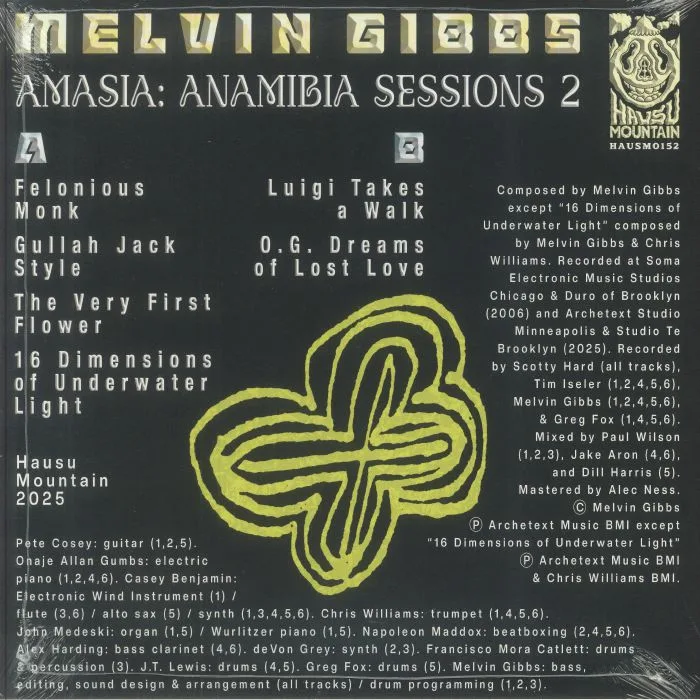 Обратная сторона обложки — Melvin GIBBS — Amasia: Anamibia Sessions 2