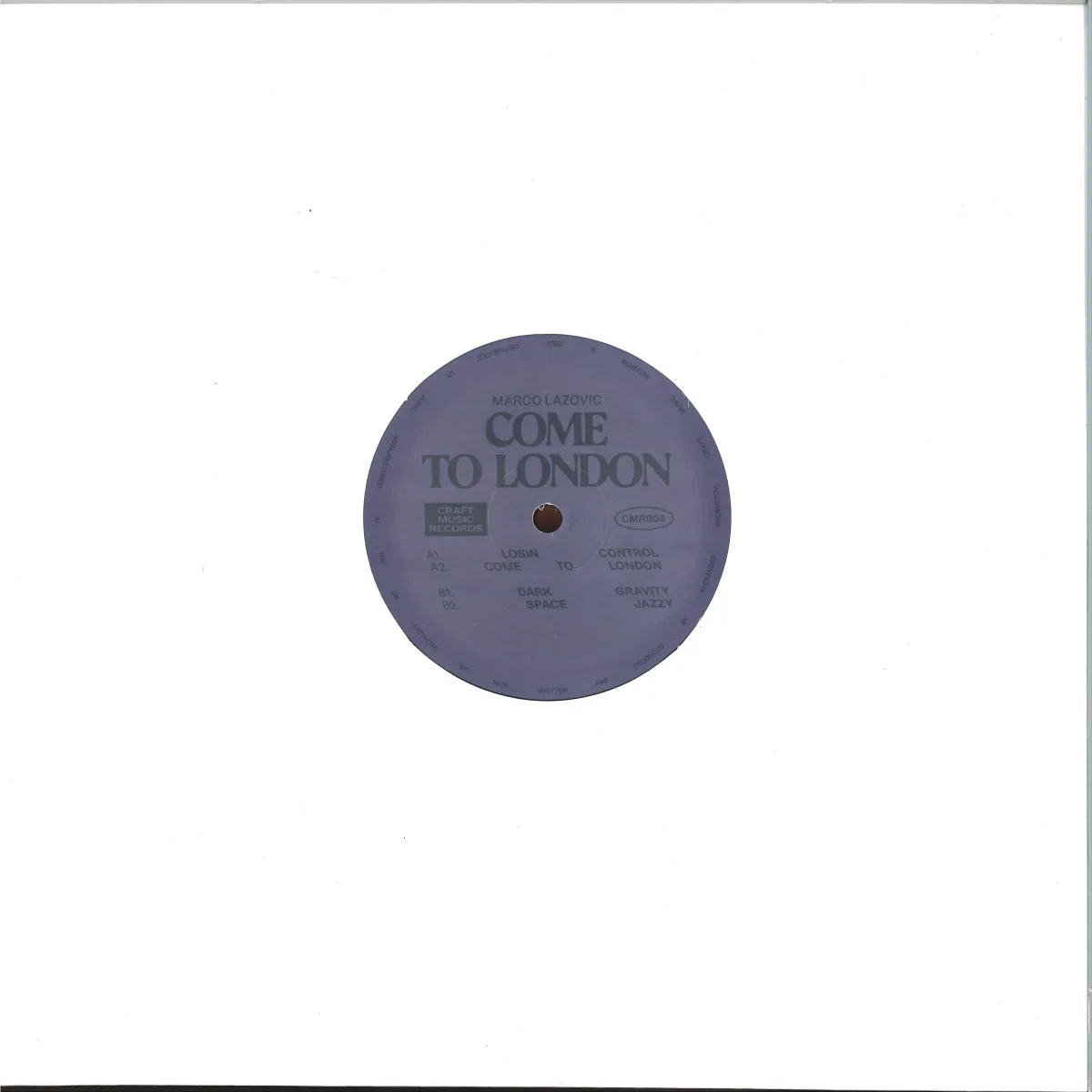 Back cover — Marco Lazovic — Come To London EP