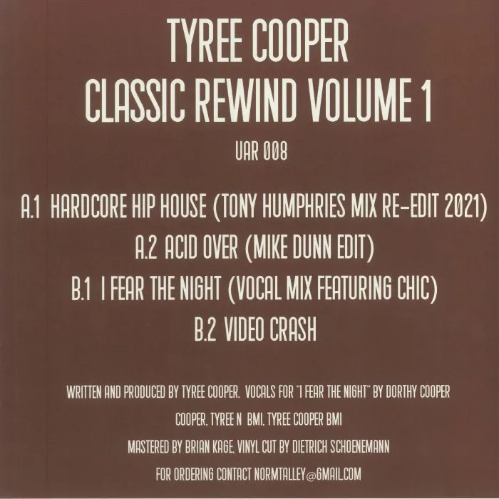 Обратная сторона обложки — Tyree COOPER — Classic Rewind Vol 1