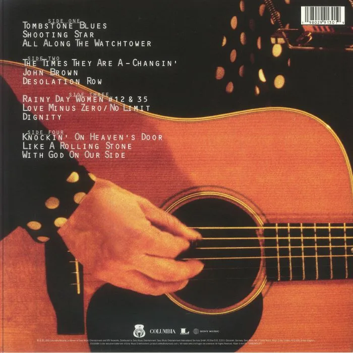 Обратная сторона обложки — Bob DYLAN — MTV Unplugged