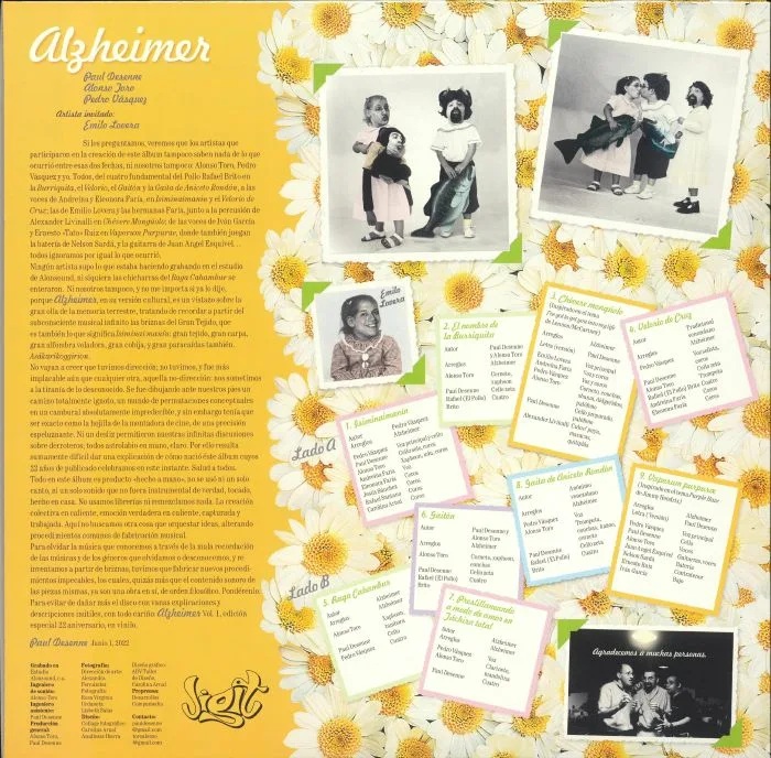 Обратная сторона обложки — Paul DESENNE / ALONSO TORO / PEDRO VASQUEZ — Alzheimer