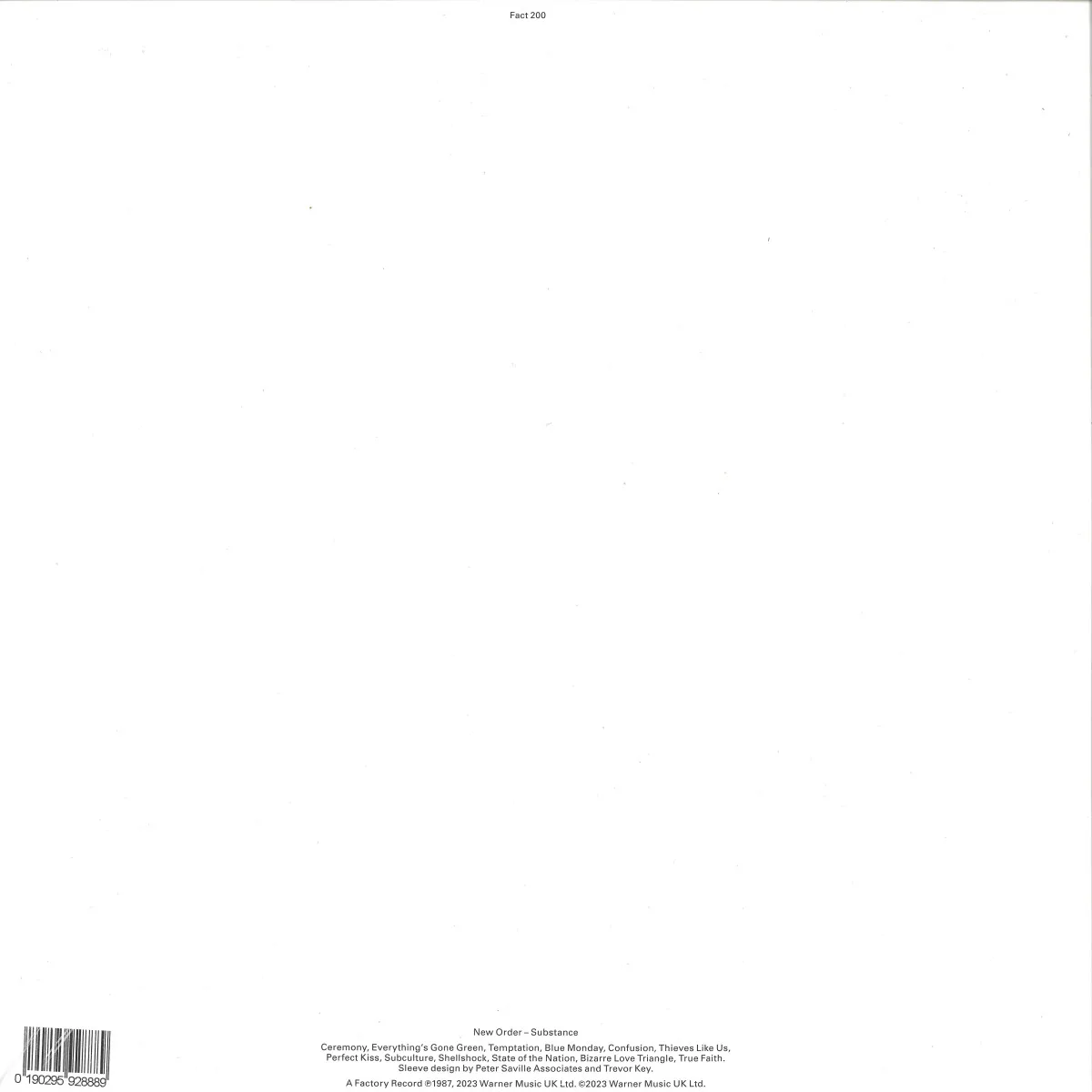 Обратная сторона обложки — New Order — Substance ‘87 LP 2x12"