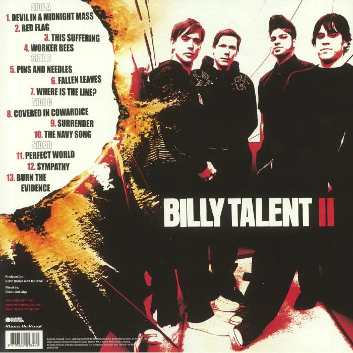 Обратная сторона обложки — BILLY TALENT — Billy Talent II (reissue)